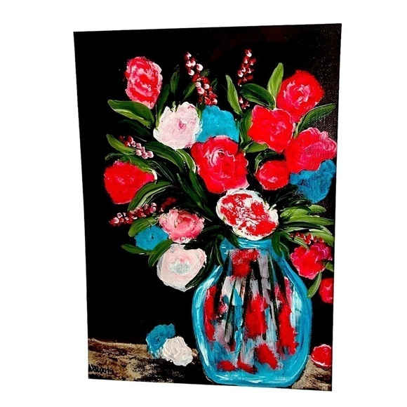 Acrylic’s on Canvas Sheet Full Bloom 12 x 16 - Picture 1 of 16